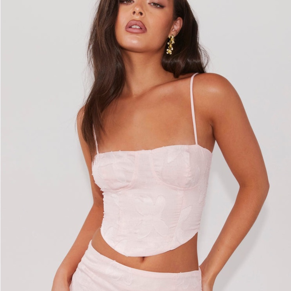 Peppermayo Best Love Lace Up Top in Pink Petal size:6 New With‎ Tags